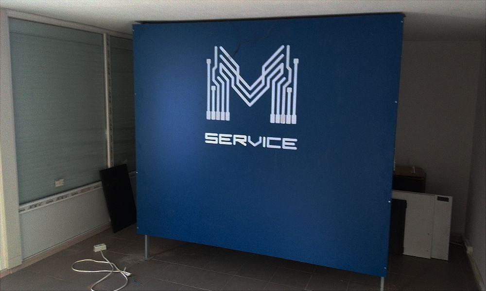 Интерьерная вывеска М-сервис в Одессе
